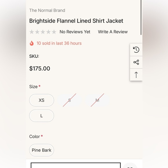 THE NORMAL BRAND BRIGHTSIDE  FLANNEL LINED JACKET IN PINEBARK SZ MEDIUM - Picture 5 of 9